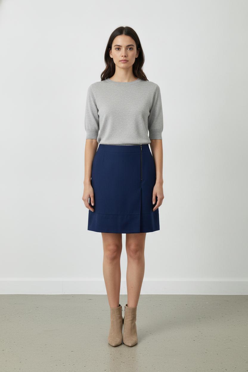 Jupe Droite Bleue - Taille XXXL/46 de la marque Marina Rinaldi | PARAD52242 - Vendu par Paradigme - Image 1