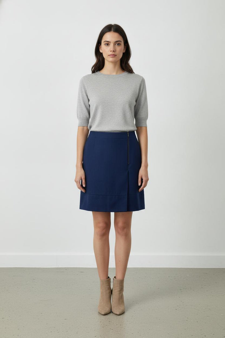 Jupe Droite Bleue - Taille XXXL/46 de la marque Marina Rinaldi | PARAD52242 - Vendu par Paradigme - Image 1