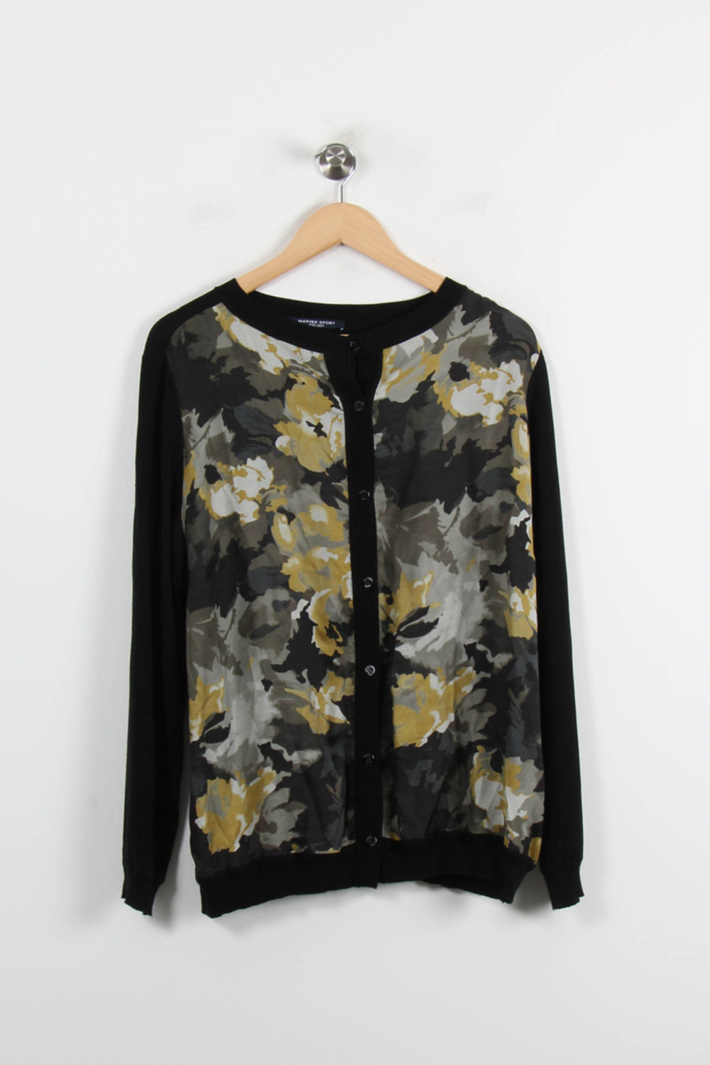 Cardigan Noir et Jaune - Taille M/38 de la marque Marina Rinaldi | PARAD52243 - Vendu par Paradigme - Image 2