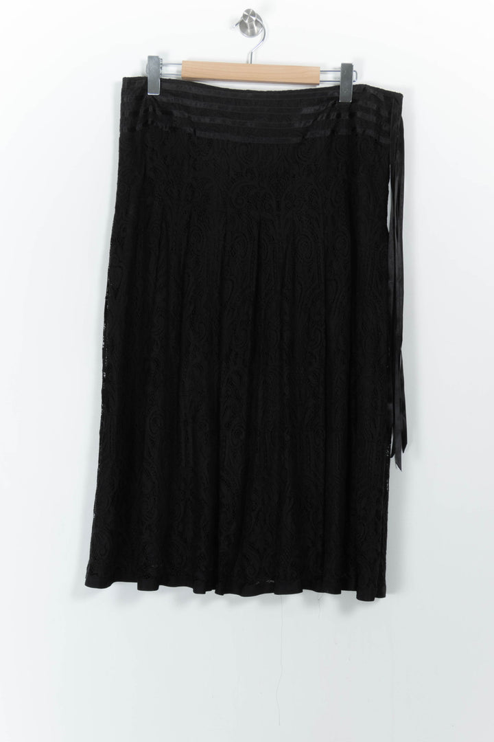 Jupe Longue Noire - Taille XXXL/46 de la marque Marina Rinaldi | PARAD52255 - Vendu par Paradigme - Image 2