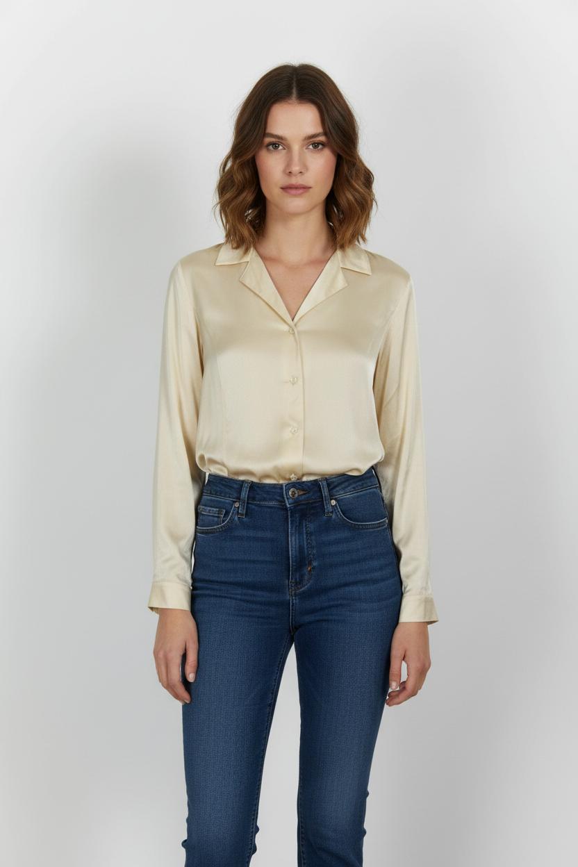 Chemise Beige - Taille L/40 de la marque Marina Rinaldi | PARAD52262 - Vendu par Paradigme - Image 1