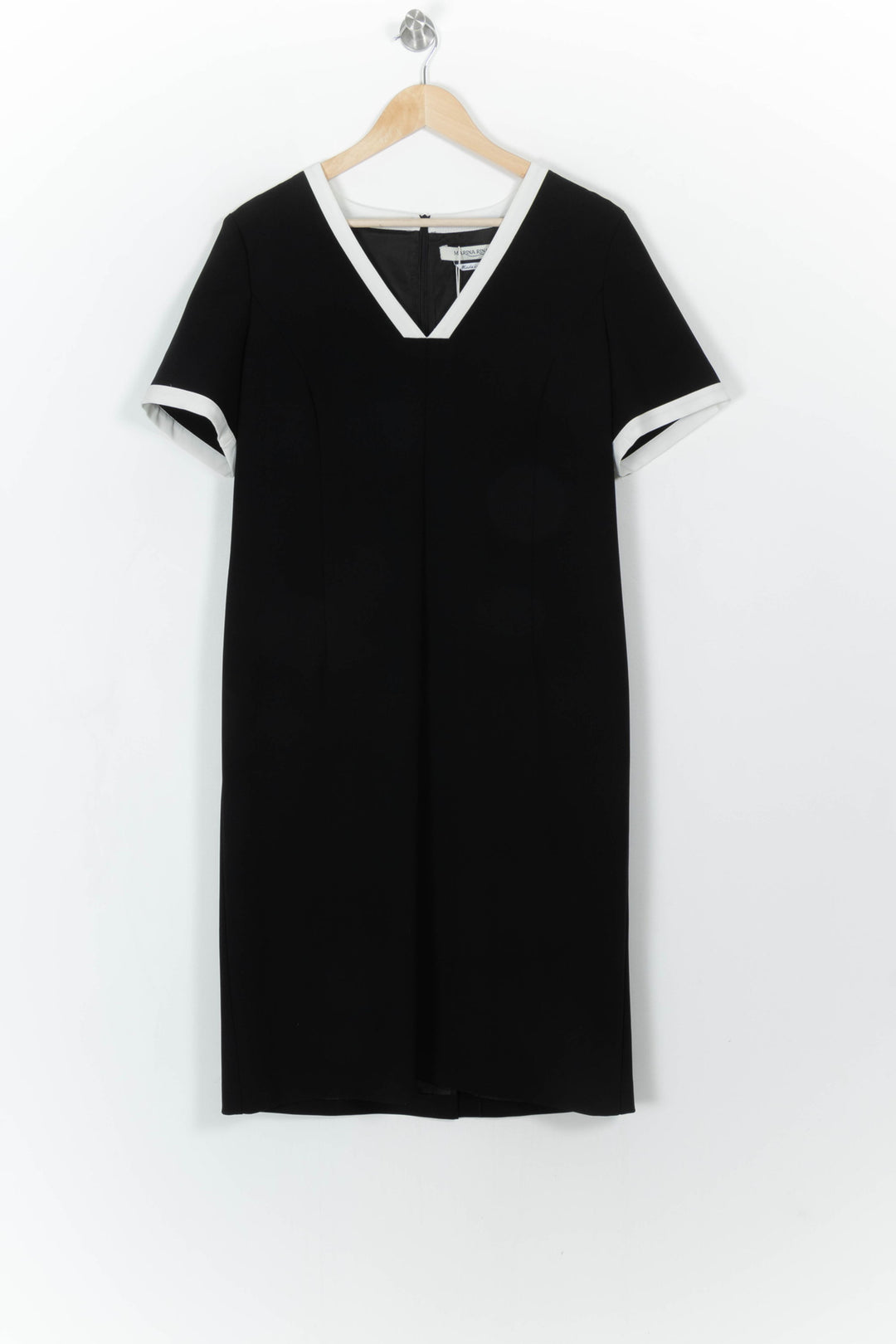 Robe droite noire et blanche - Taille XXL/44 de la marque Marina Rinaldi | PARAD52267 - Vendu par Paradigme - Image 2