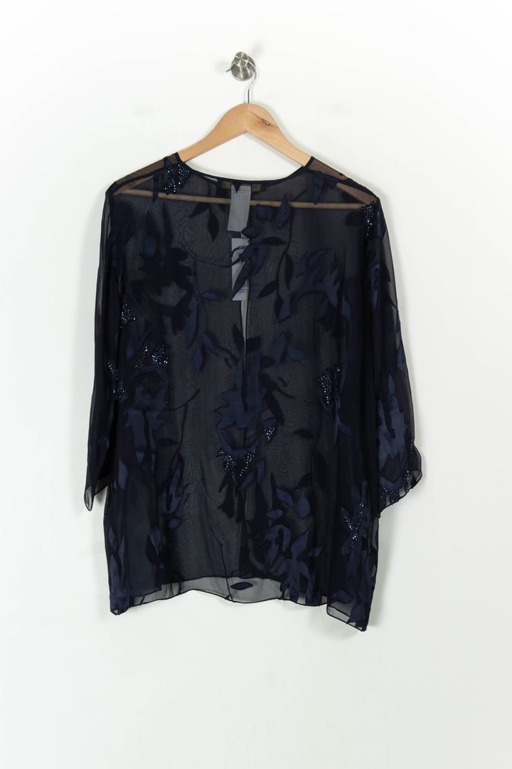 Blouse Bleue - Taille XL/42 de la marque Marina Rinaldi | PARAD52276 - Vendu par Paradigme - Image 4