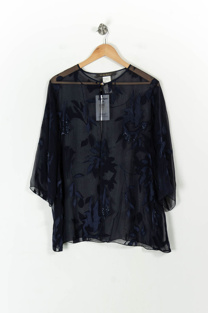 Blouse Bleue - Taille XL/42 de la marque Marina Rinaldi | PARAD52276 - Vendu par Paradigme - Image 2