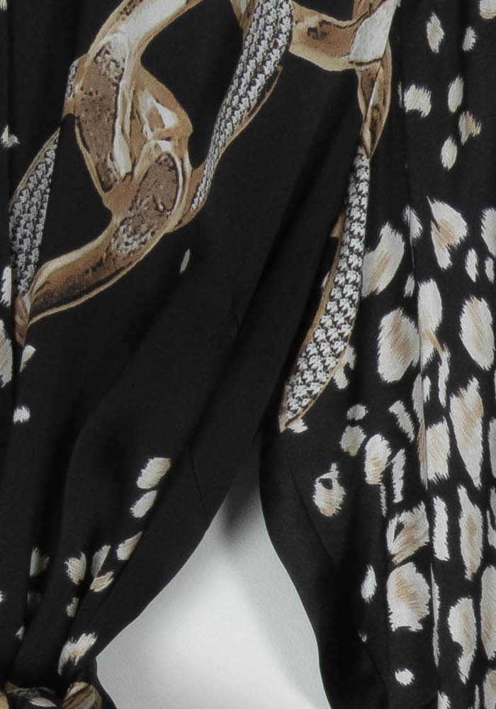 Robe Chemise Noire et Beige - Taille XL/42 de la marque Marina Rinaldi | PARAD52283 - Vendu par Paradigme - Image 3