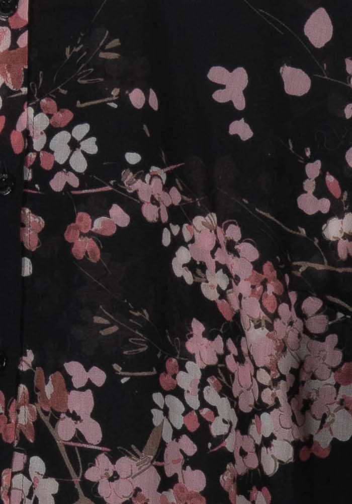 Robe Fleurie Noire et Rose - Taille XXL/44 de la marque Marina Rinaldi | PARAD52305 - Vendu par Paradigme - Image 3