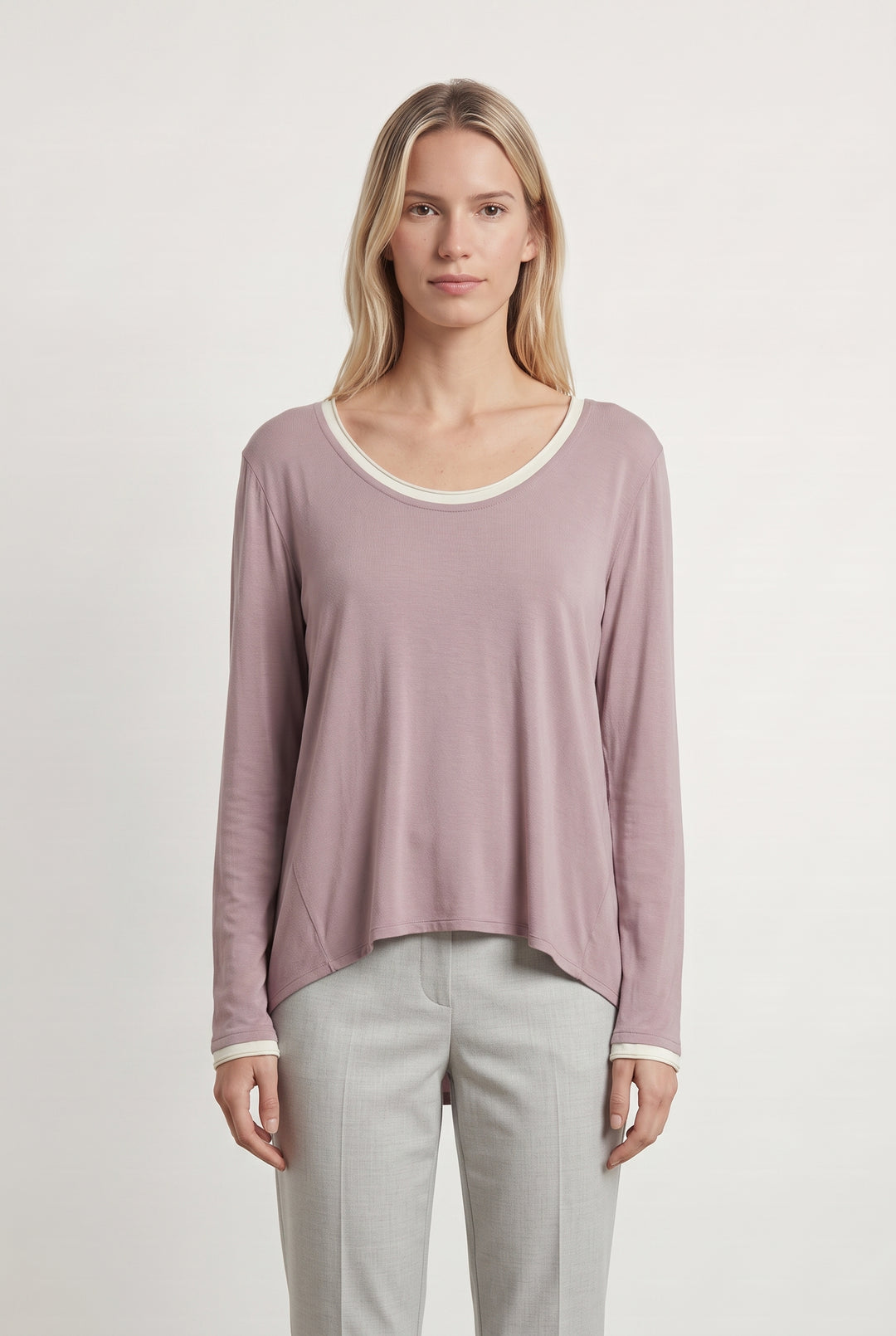 Pull Rose et Blanc - Taille M/38 de la marque Marina Rinaldi | PARAD52307 - Vendu par Paradigme - Image 1