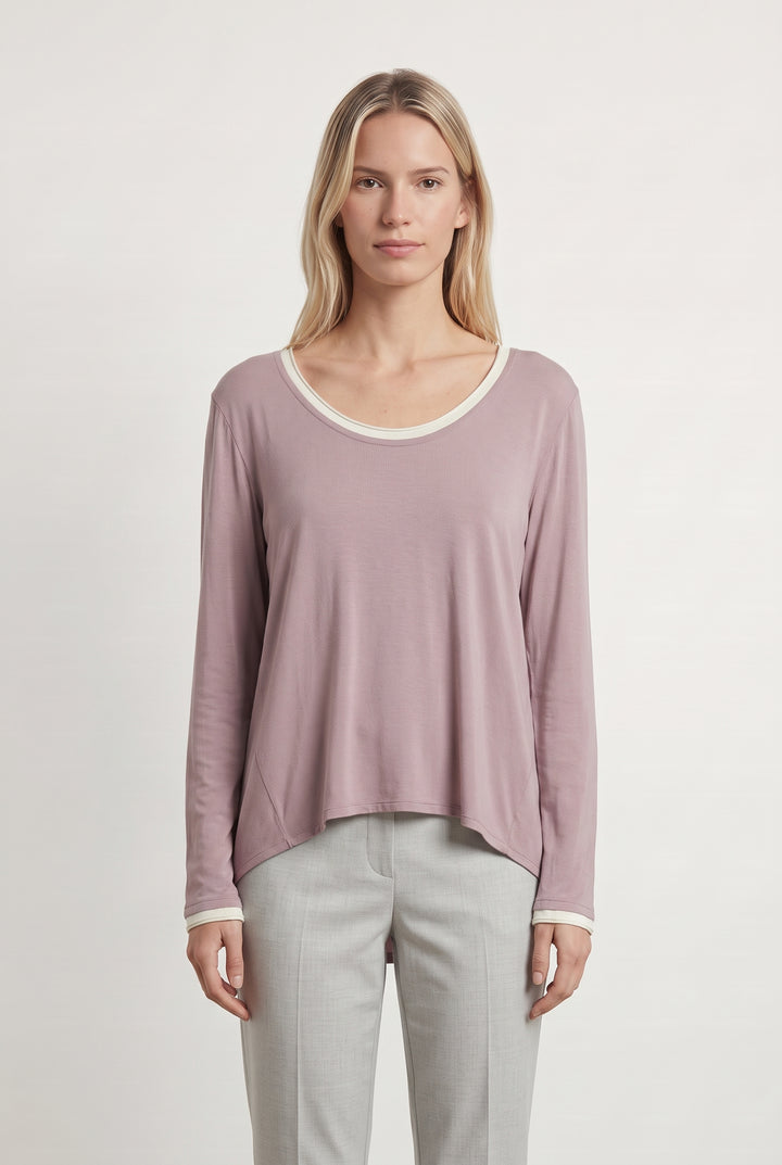 Pull Rose et Blanc - Taille M/38 de la marque Marina Rinaldi | PARAD52307 - Vendu par Paradigme - Image 1