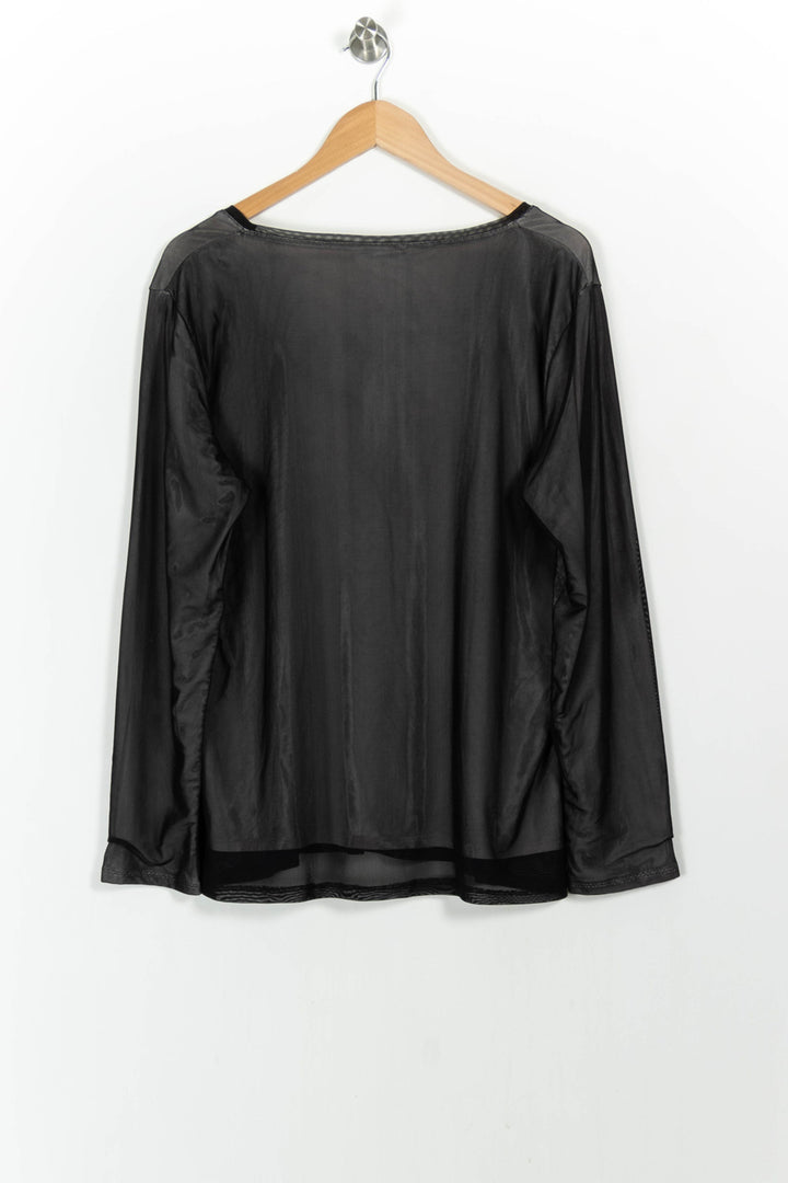 Blouse Noire - Taille XL/42 de la marque Marina Rinaldi | PARAD52311 - Vendu par Paradigme - Image 4