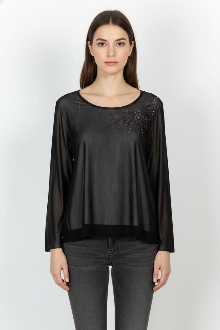 Blouse Noire - Taille XL/42 de la marque Marina Rinaldi | PARAD52311 - Vendu par Paradigme - Image 1