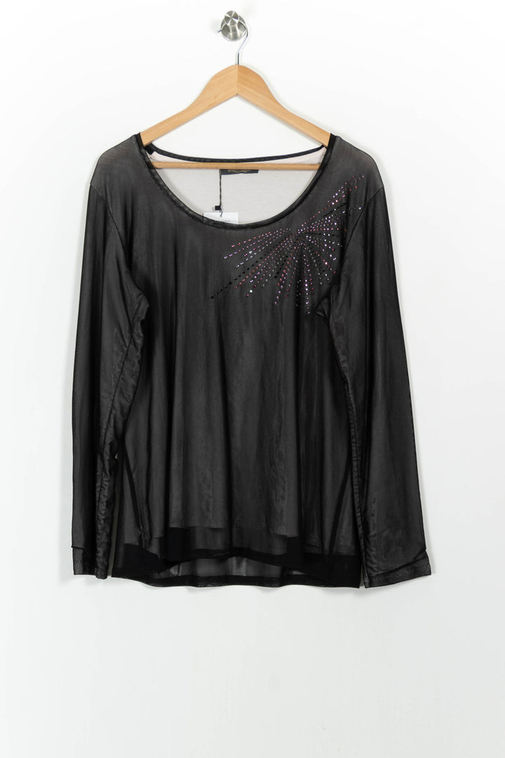 Blouse Noire - Taille XL/42 de la marque Marina Rinaldi | PARAD52311 - Vendu par Paradigme - Image 2