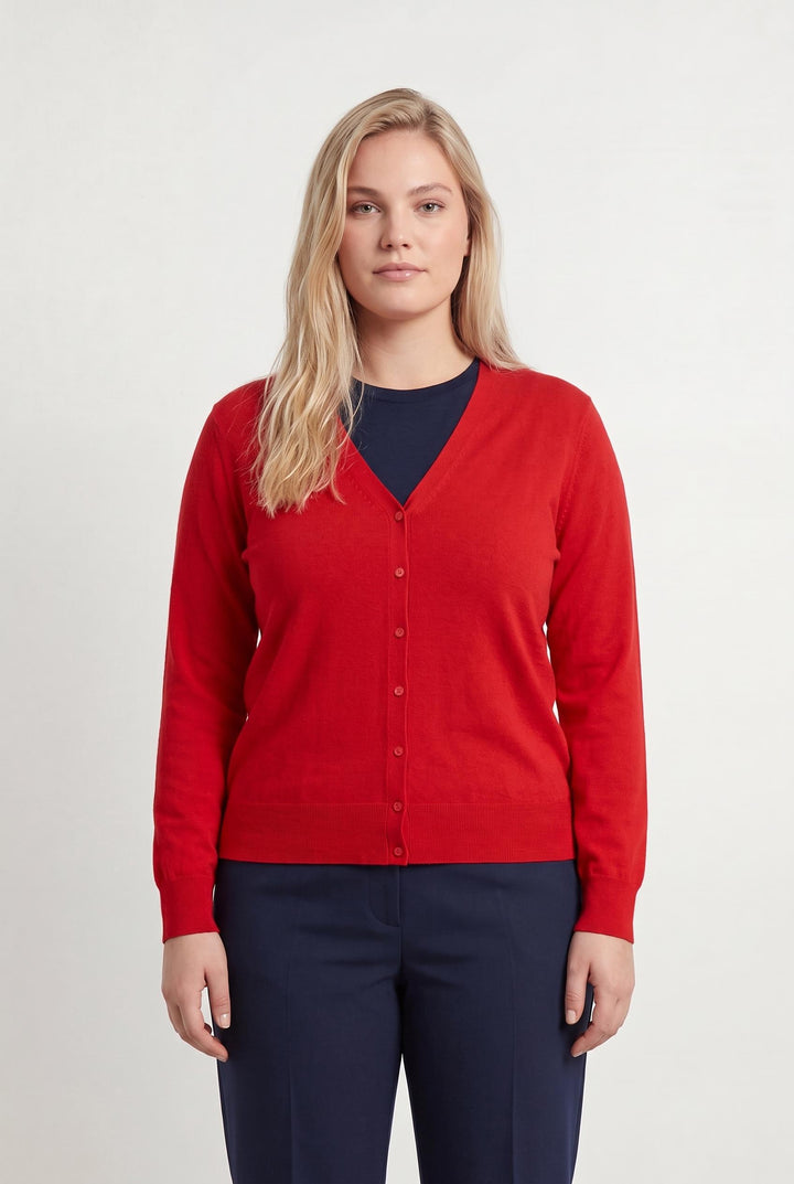 Cardigan Rouge - Taille XXXL/46 de la marque Rodier | PARAD52318 - Vendu par Paradigme - Image 1