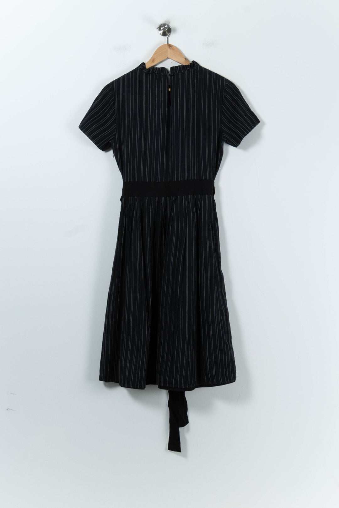 Robe Mi-longue Noire à Rayures - Taille M/38 de la marque Tara Jarmon | PARAD52344 - Vendu par Paradigme - Image 4