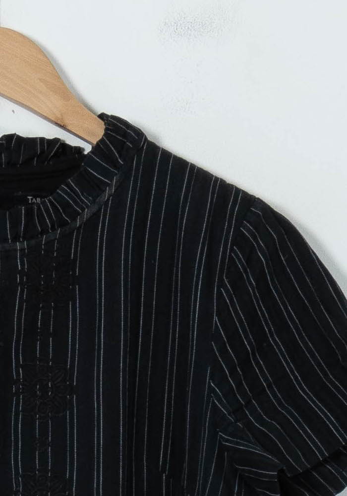 Robe Mi-longue Noire à Rayures - Taille M/38 de la marque Tara Jarmon | PARAD52344 - Vendu par Paradigme - Image 3