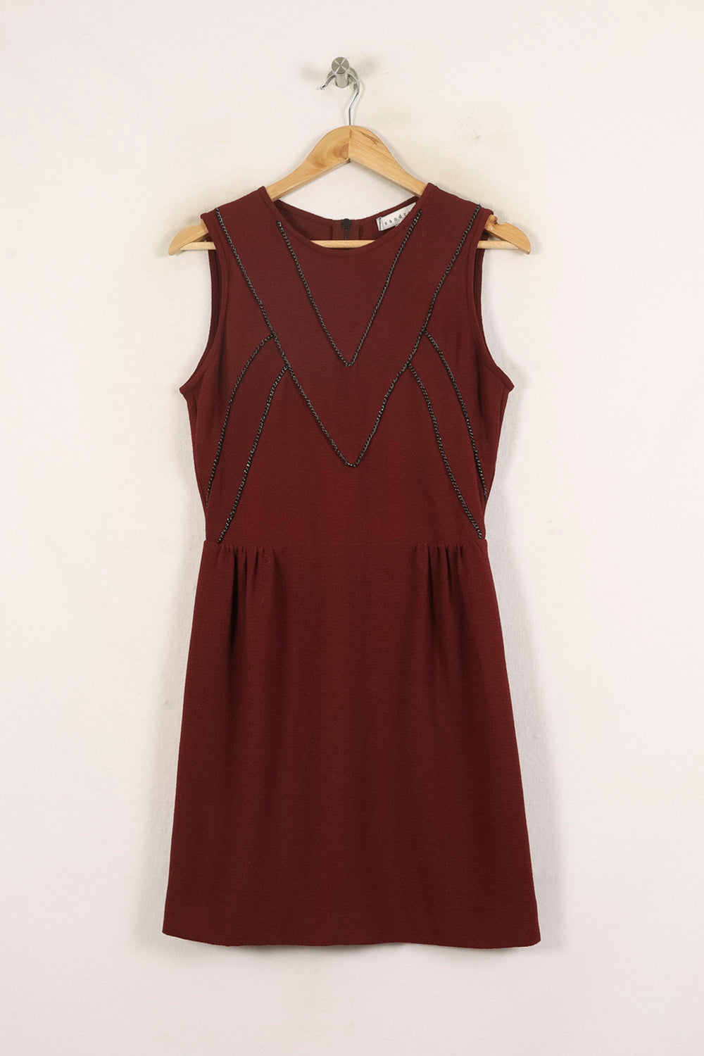 Robe Sans Manches Bordeaux - Taille M/38 de la marque Sandro | PARAD52363 - Vendu par Paradigme - Image 2