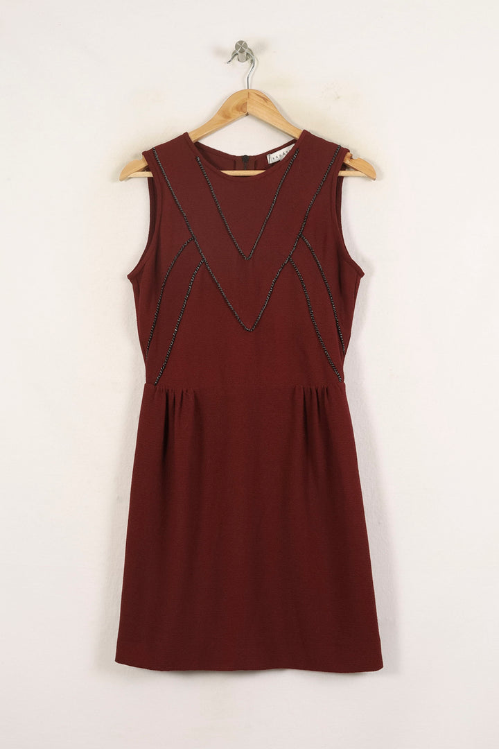 Robe Sans Manches Bordeaux - Taille M/38 de la marque Sandro | PARAD52363 - Vendu par Paradigme - Image 2