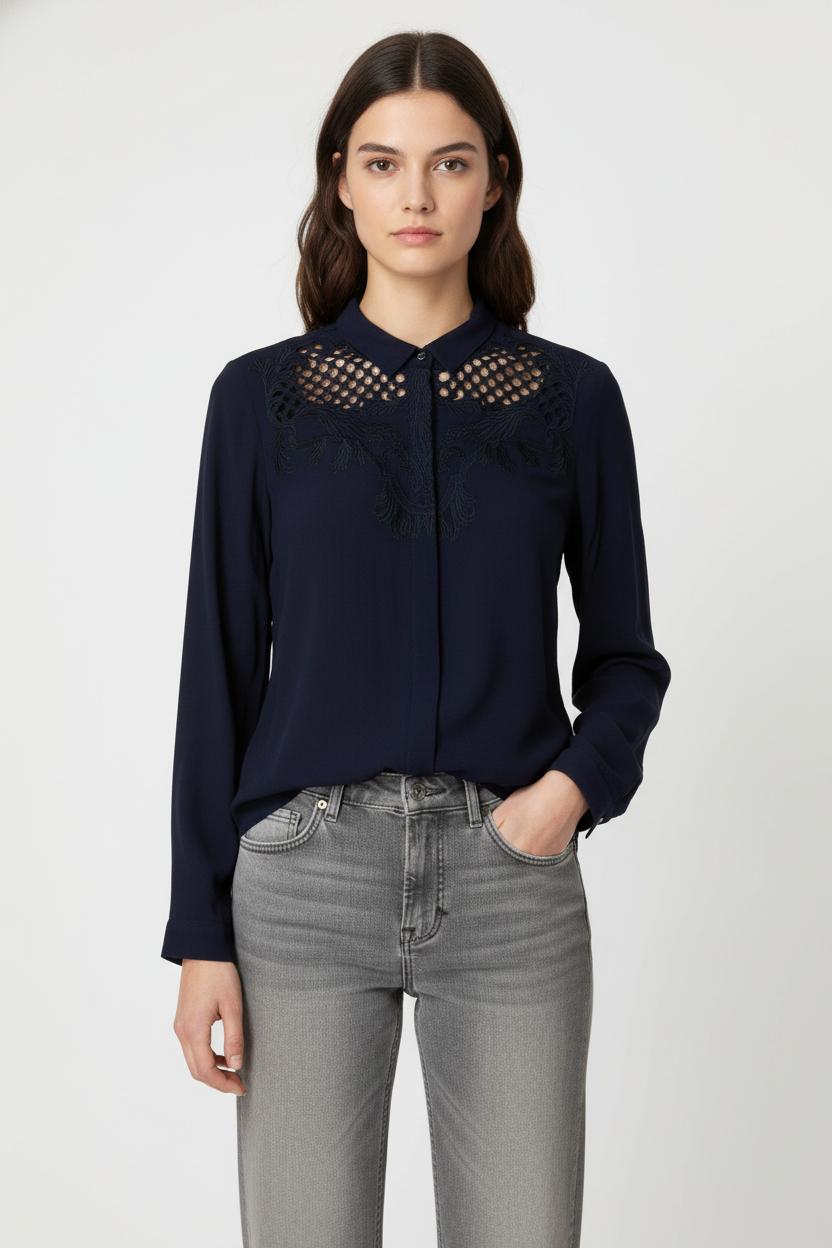 Blouse Bleue - Taille M/38 de la marque The Kooples | PARAD52377 - Vendu par Paradigme - Image 1