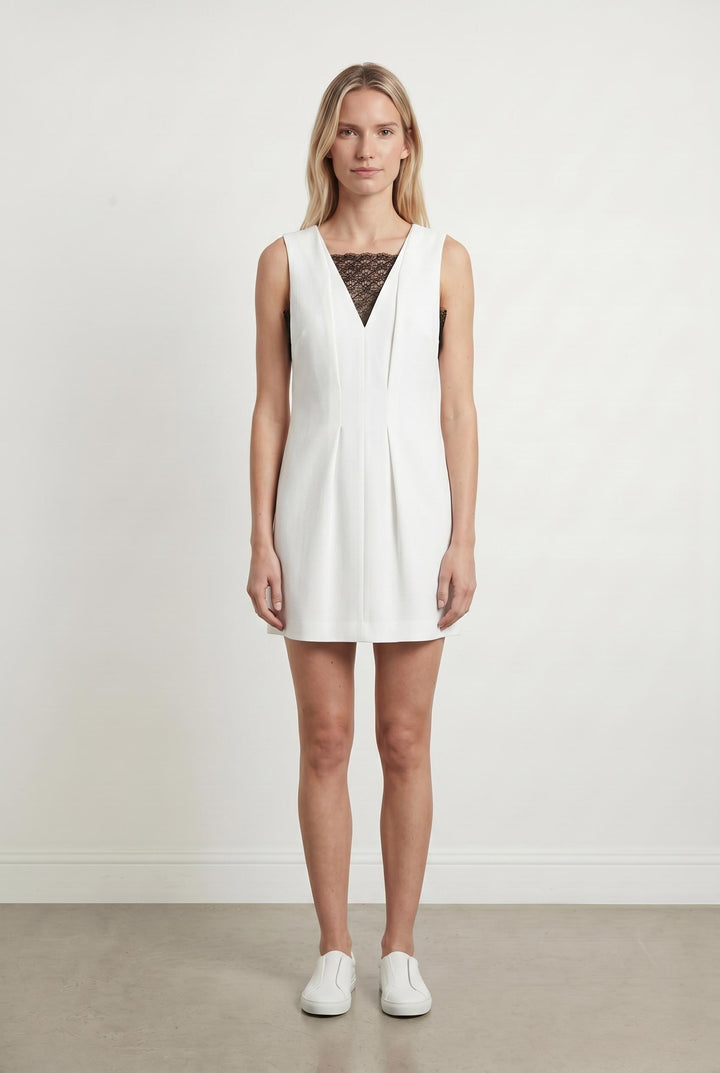 Robe Sans Manches Blanche et Noire - Taille S/36 de la marque The Kooples | PARAD52380 - Vendu par Paradigme - Image 1