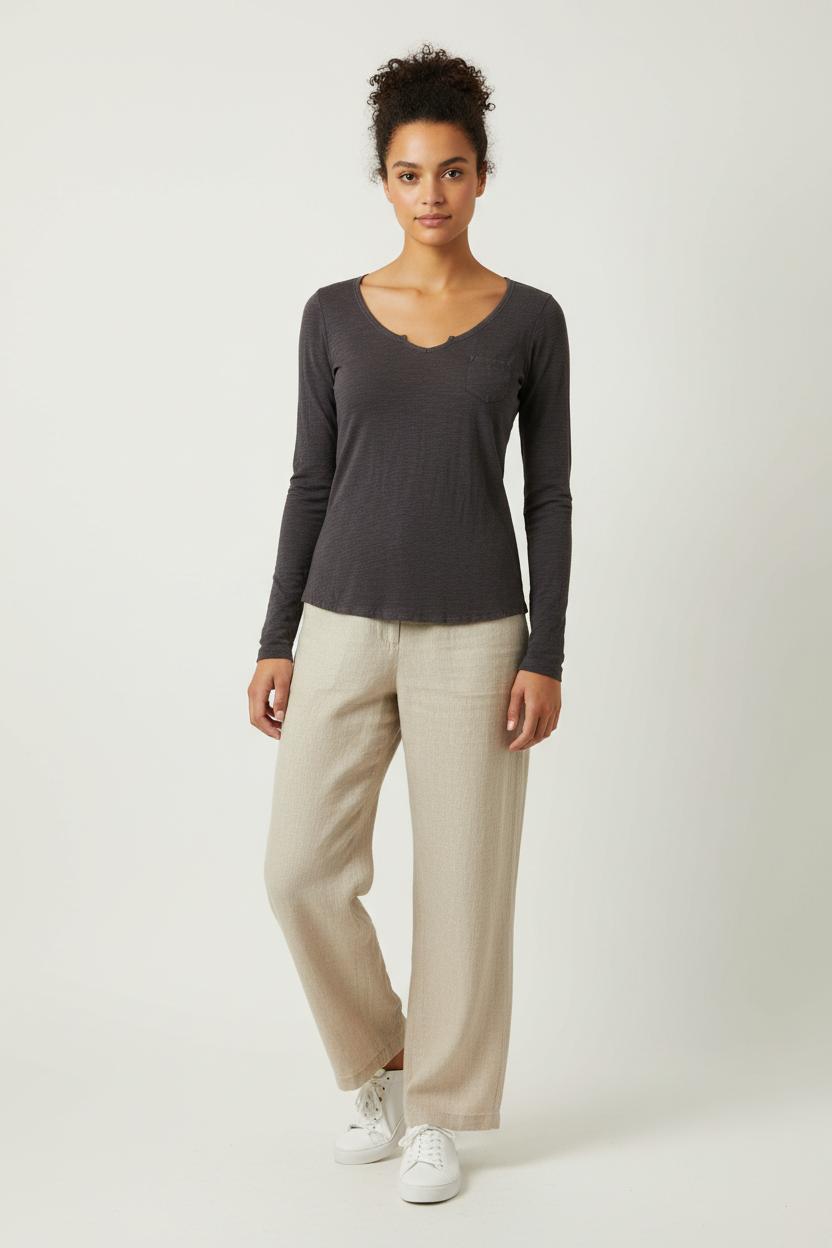 T-shirt Marron - Taille XS/34 de la marque Comptoir des Cotonniers | PARAD52396 - Vendu par Paradigme - Image 1