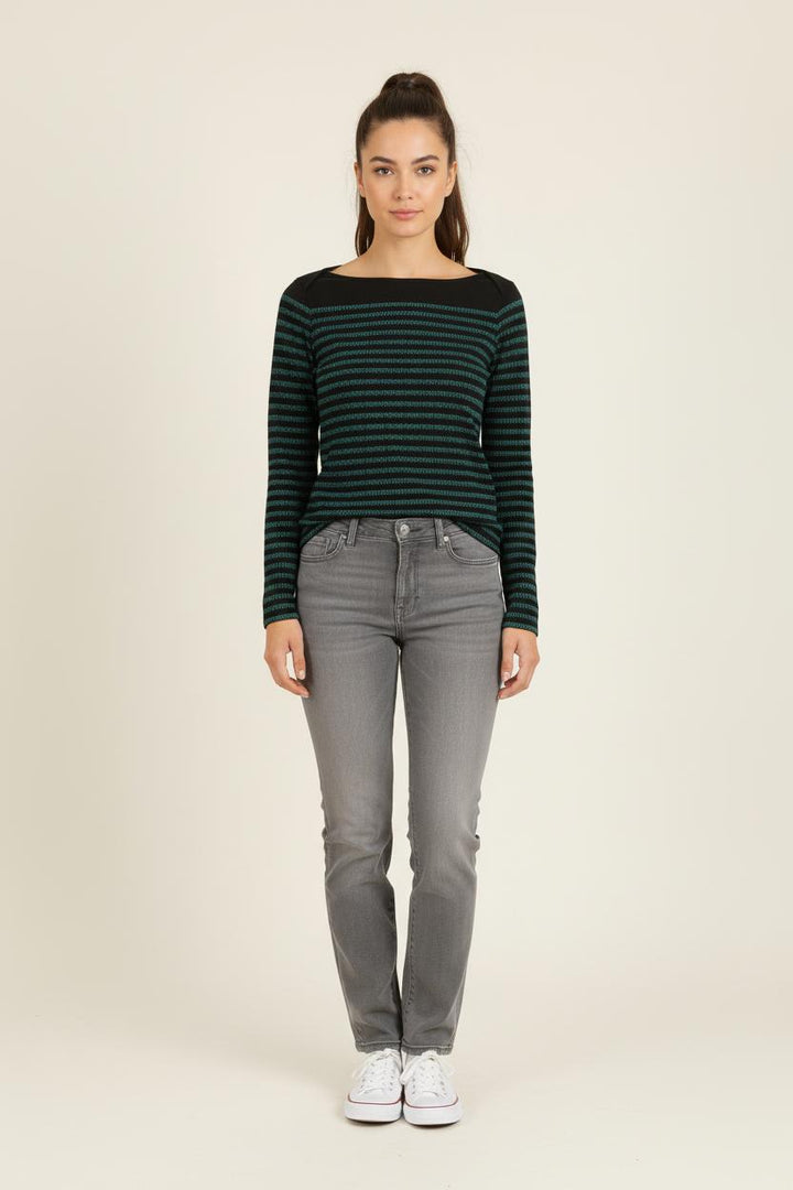 T-shirt Noir et Vert - Taille XS/34 de la marque Comptoir des Cotonniers | PARAD52403 - Vendu par Paradigme - Image 1