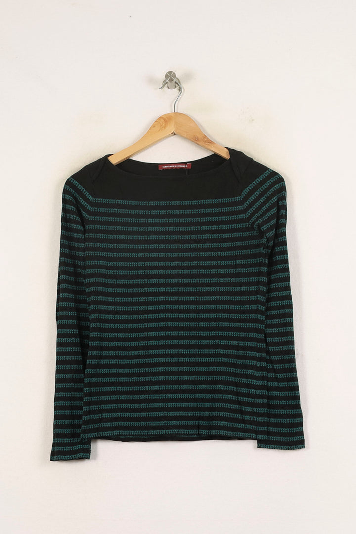 T-shirt Noir et Vert - Taille XS/34 de la marque Comptoir des Cotonniers | PARAD52403 - Vendu par Paradigme - Image 2