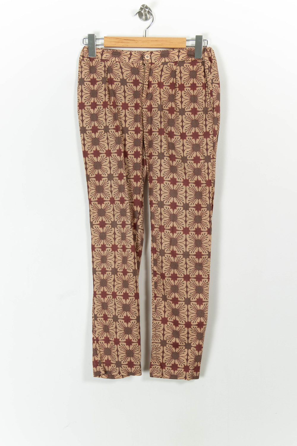 Pantalon Imprimé Marron et Beige - Taille XS/34 de la marque Chloé Stora | PARAD52419 - Vendu par Paradigme - Image 2