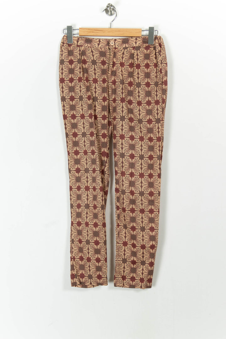 Pantalon Imprimé Marron et Beige - Taille XS/34 de la marque Chloé Stora | PARAD52419 - Vendu par Paradigme - Image 2
