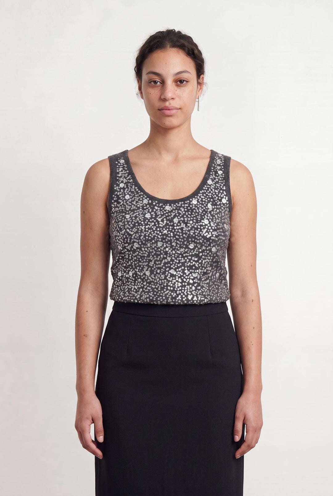 Débardeur Gris et Argenté - Taille L/40 de la marque Marina Rinaldi | PARAD52459 - Vendu par Paradigme - Image 1