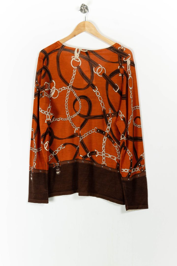 Cardigan Orange et Marron - Taille XL/42 de la marque Marina Rinaldi | PARAD52463 - Vendu par Paradigme - Image 4