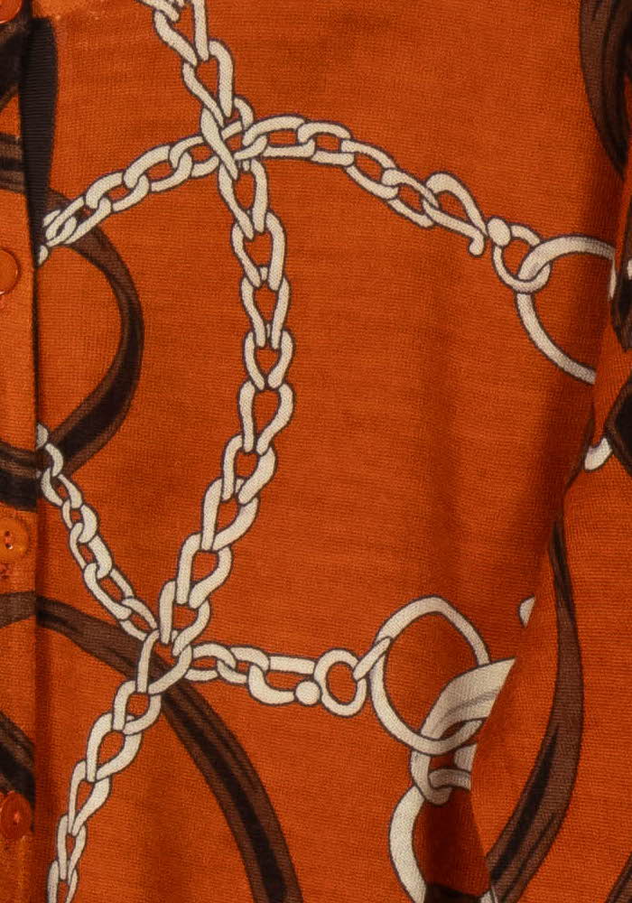 Cardigan Orange et Marron - Taille XL/42 de la marque Marina Rinaldi | PARAD52463 - Vendu par Paradigme - Image 3