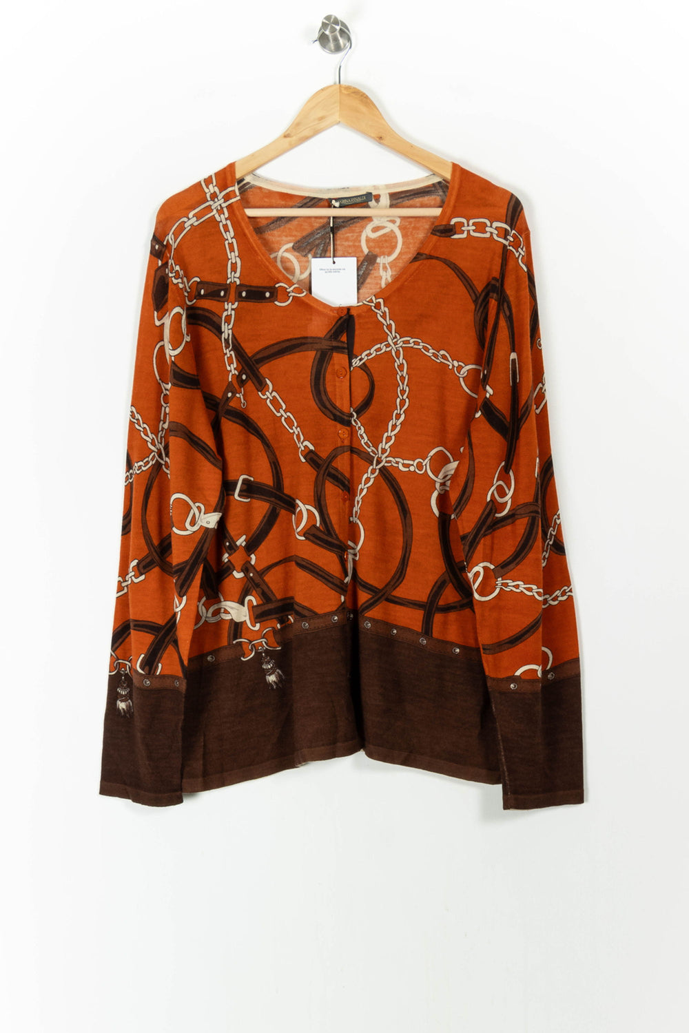 Cardigan Orange et Marron - Taille XL/42 de la marque Marina Rinaldi | PARAD52463 - Vendu par Paradigme - Image 2