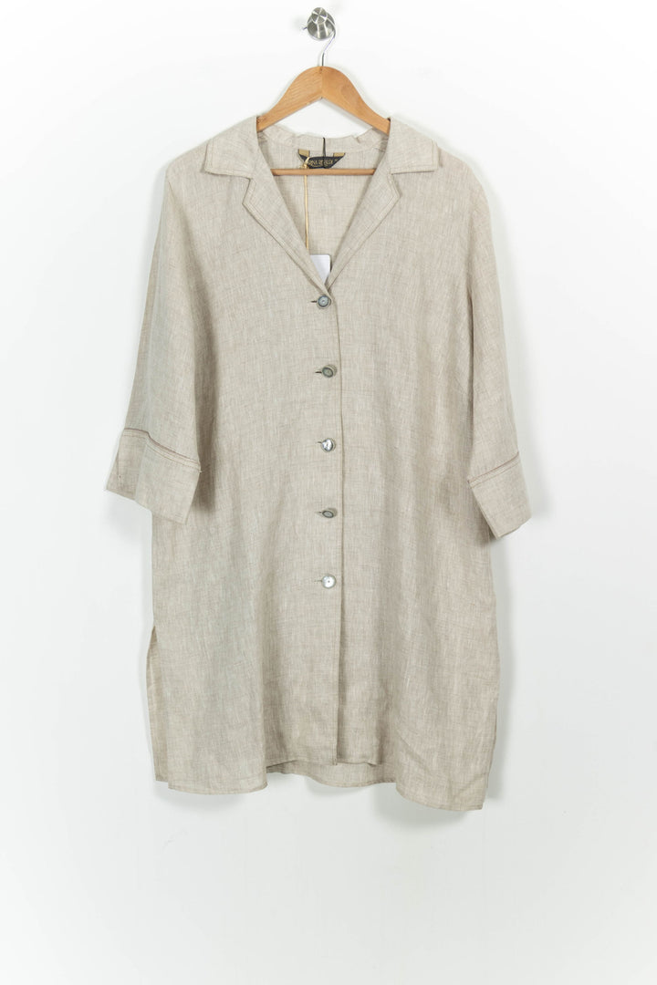 Robe Chemise Beige - Taille XXL/44 de la marque Marina Rinaldi | PARAD52466 - Vendu par Paradigme - Image 2