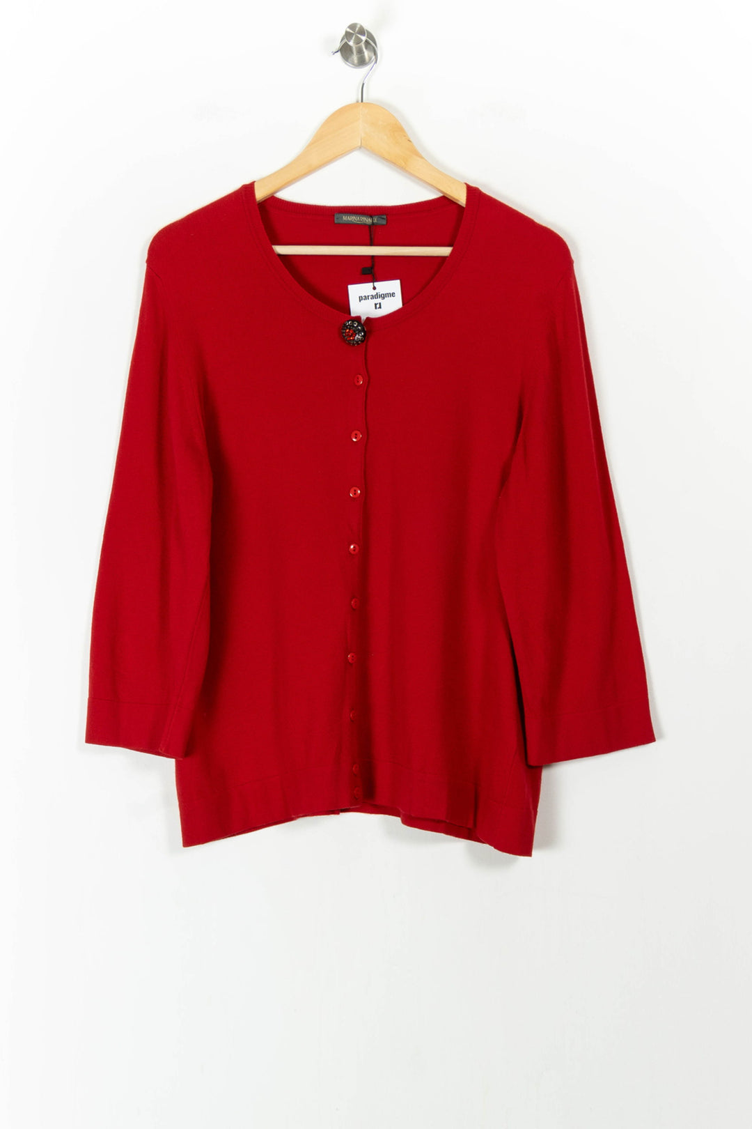 Cardigan Rouge - Taille XXL/44 de la marque Marina Rinaldi | PARAD52470 - Vendu par Paradigme - Image 2