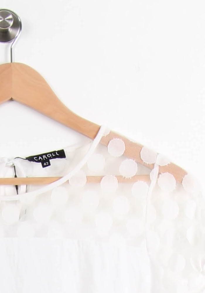 Blouse Blanche - Taille XL/42 de la marque Caroll | PARAD52476 - Vendu par Paradigme - Image 3