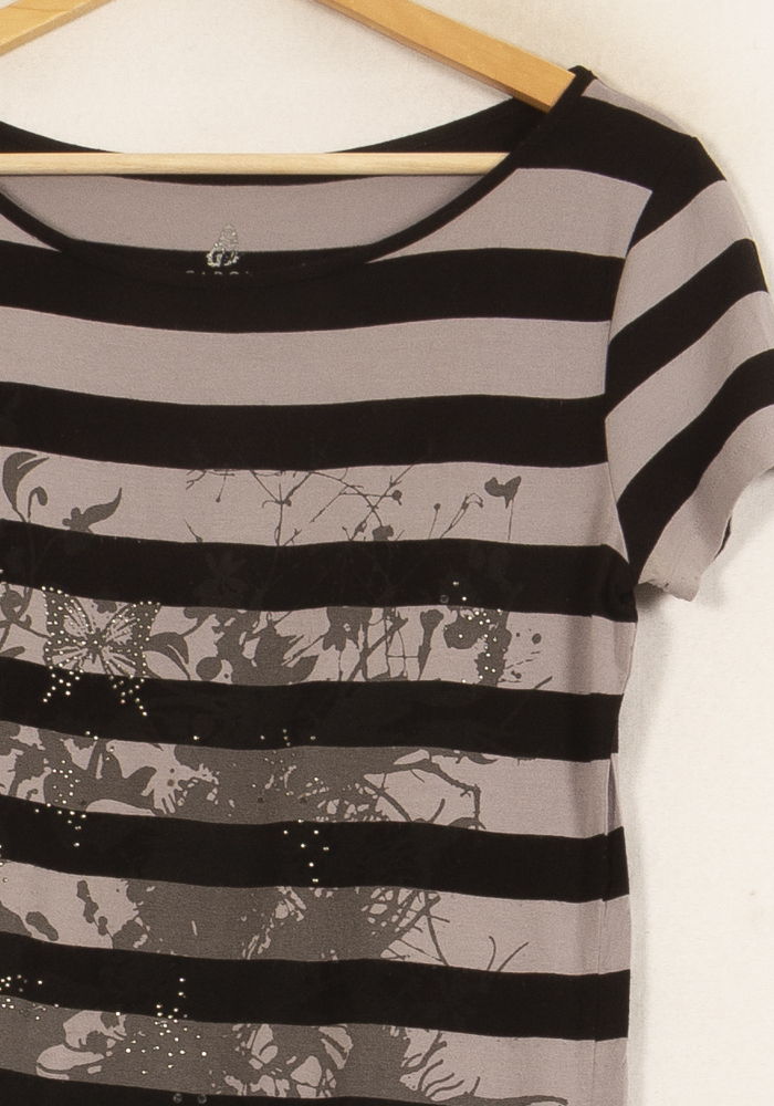 Tee-shirt Gris et Noir - Taille XL/42 de la marque Caroll | PARAD52477 - Vendu par Paradigme - Image 3
