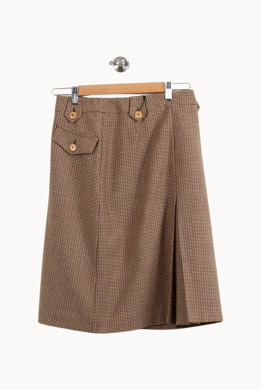 Jupe Midi Marron - Taille M/38 de la marque Maison 123 | PARAD52478 - Vendu par Paradigme - Image 2