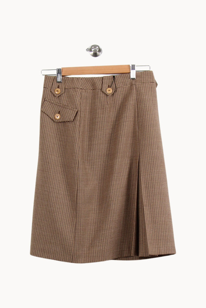 Jupe Midi Marron - Taille M/38 de la marque Maison 123 | PARAD52478 - Vendu par Paradigme - Image 2