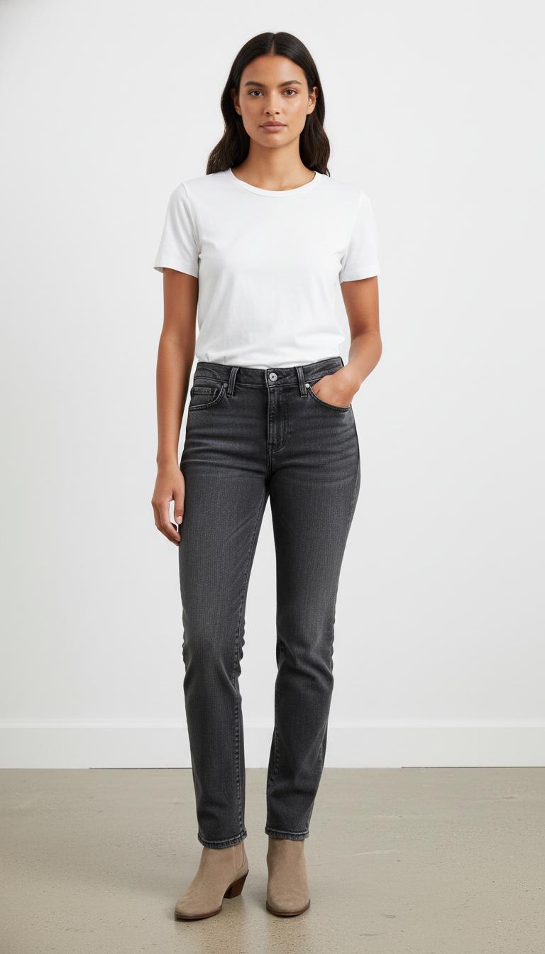 Jean Droit Gris - Taille M/38