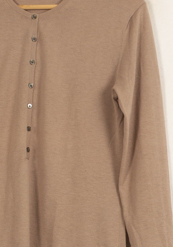 Henley Marron - Taille XL/42 de la marque Eric Bompard | PARAD52480 - Vendu par Paradigme - Image 3