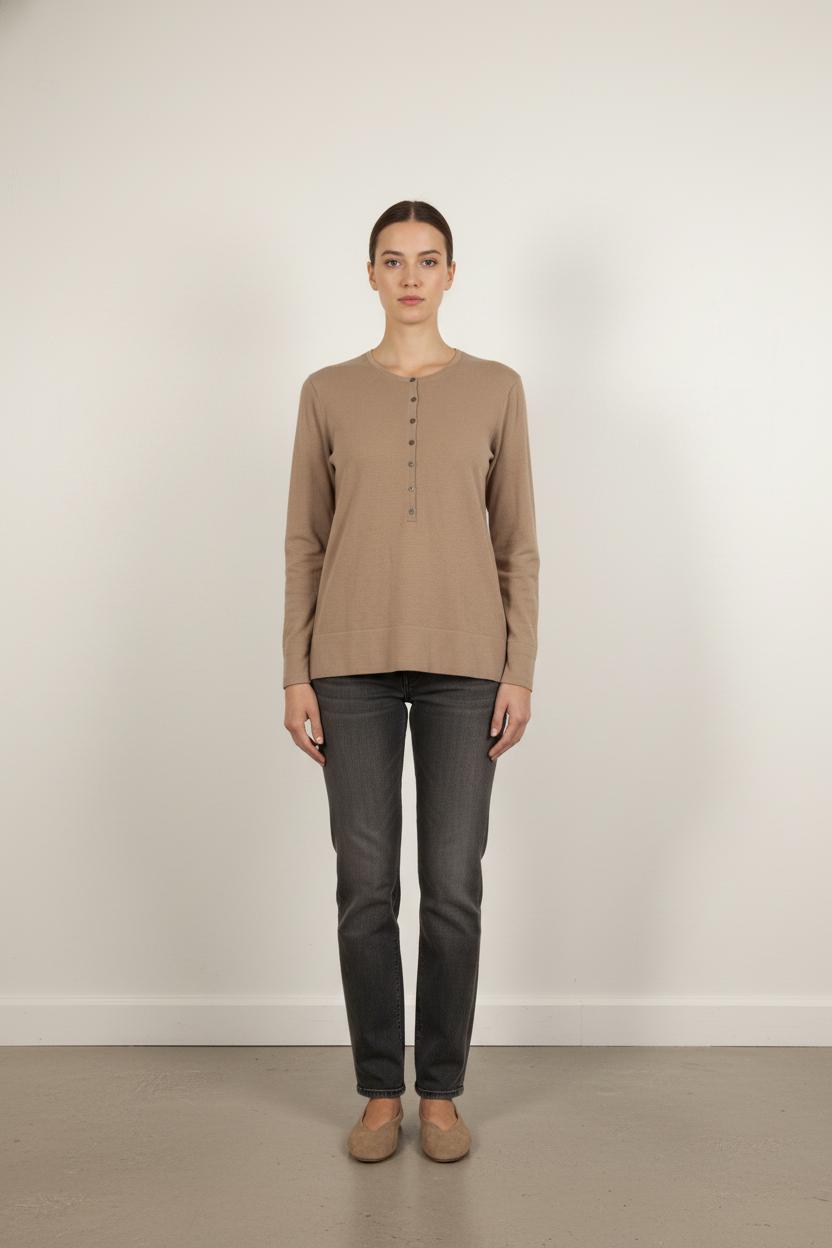 Henley Marron - Taille XL/42