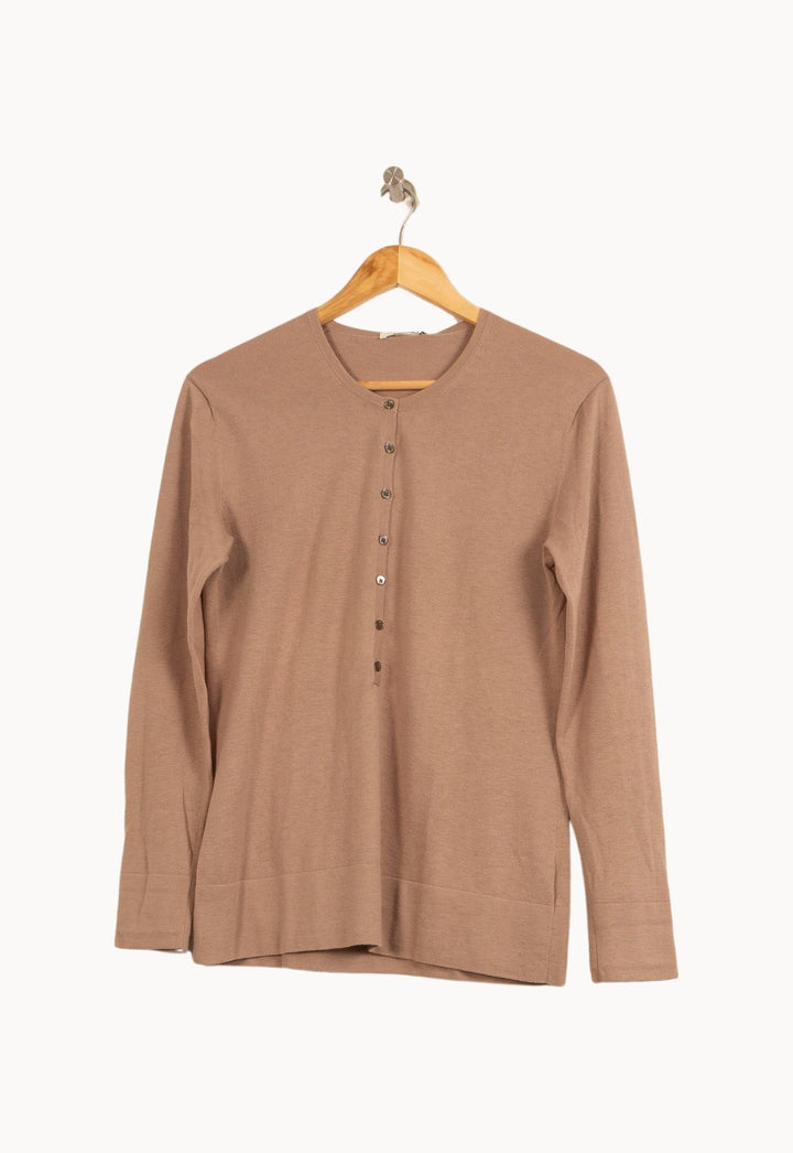 Henley Marron - Taille XL/42 de la marque Eric Bompard | PARAD52480 - Vendu par Paradigme - Image 2