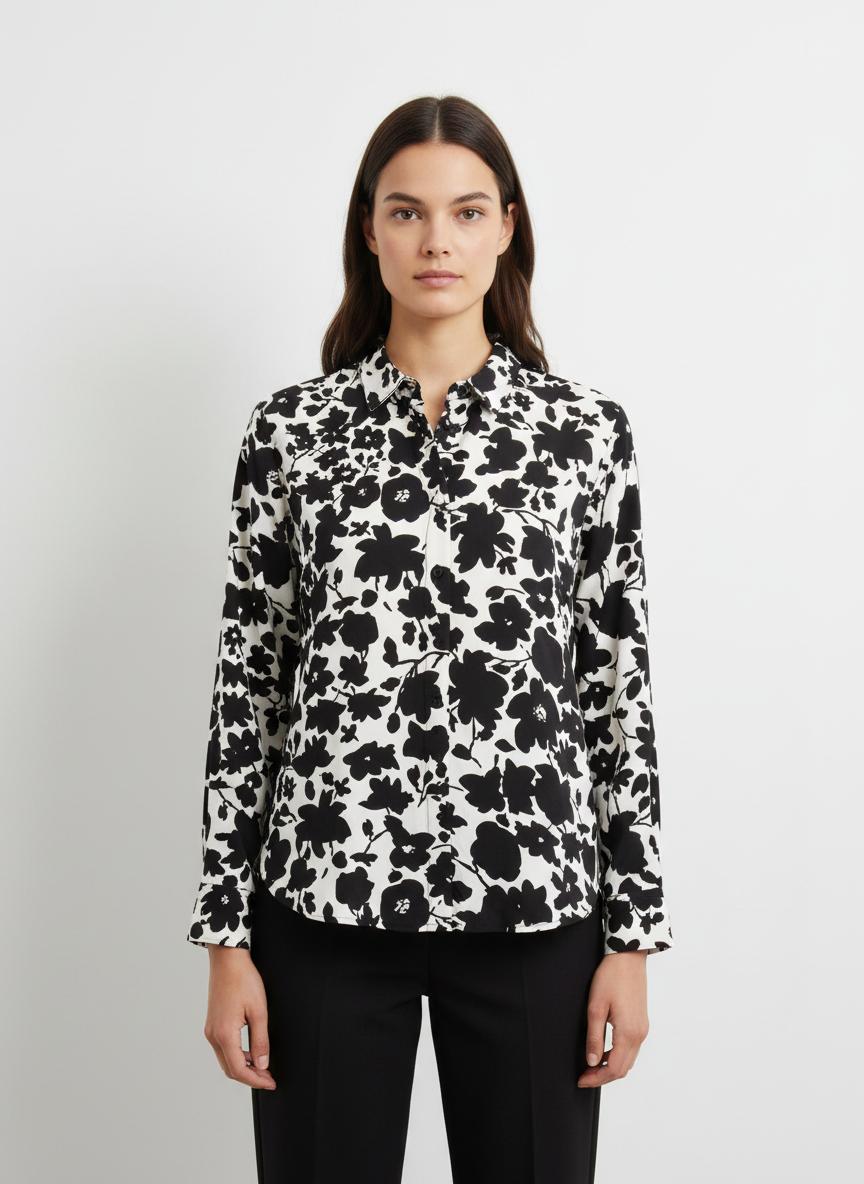 Chemise Blanche et Noire - Taille L/40