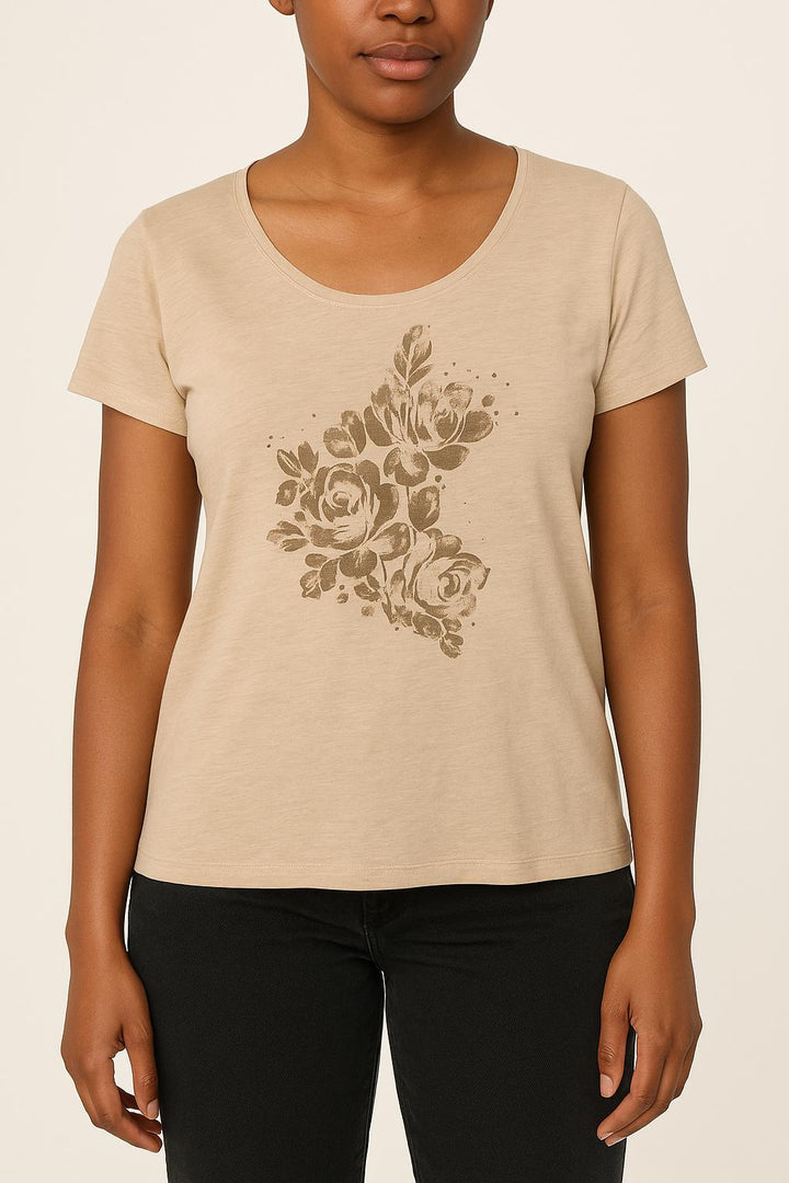 Tee-shirt Beige - Taille XL/42 de la marque Caroll | PARAD52486 - Vendu par Paradigme - Image 1