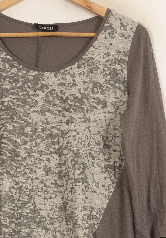 Tee-shirt Gris et Beige - Taille XL/42 de la marque Caroll | PARAD52493 - Vendu par Paradigme - Image 3