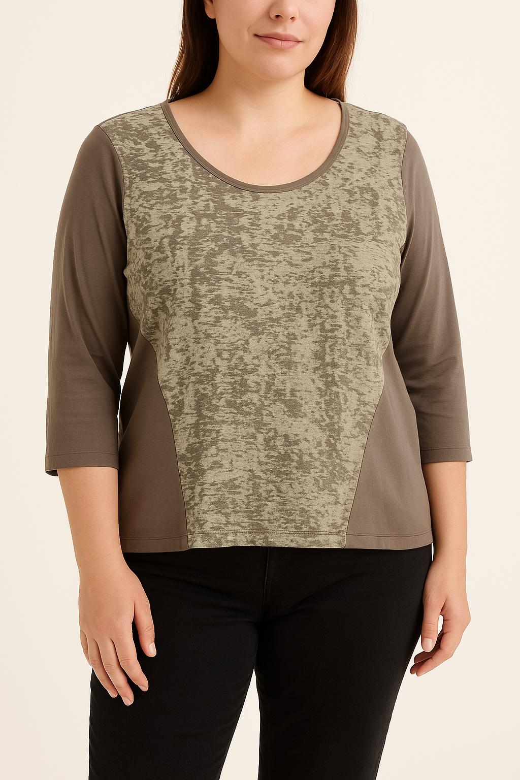 Tee-shirt Gris et Beige - Taille XL/42 de la marque Caroll | PARAD52493 - Vendu par Paradigme - Image 1
