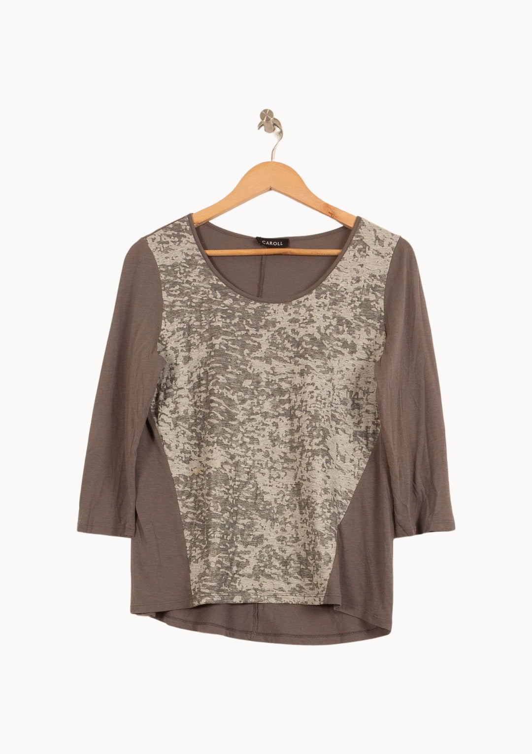 Tee-shirt Gris et Beige - Taille XL/42 de la marque Caroll | PARAD52493 - Vendu par Paradigme - Image 2