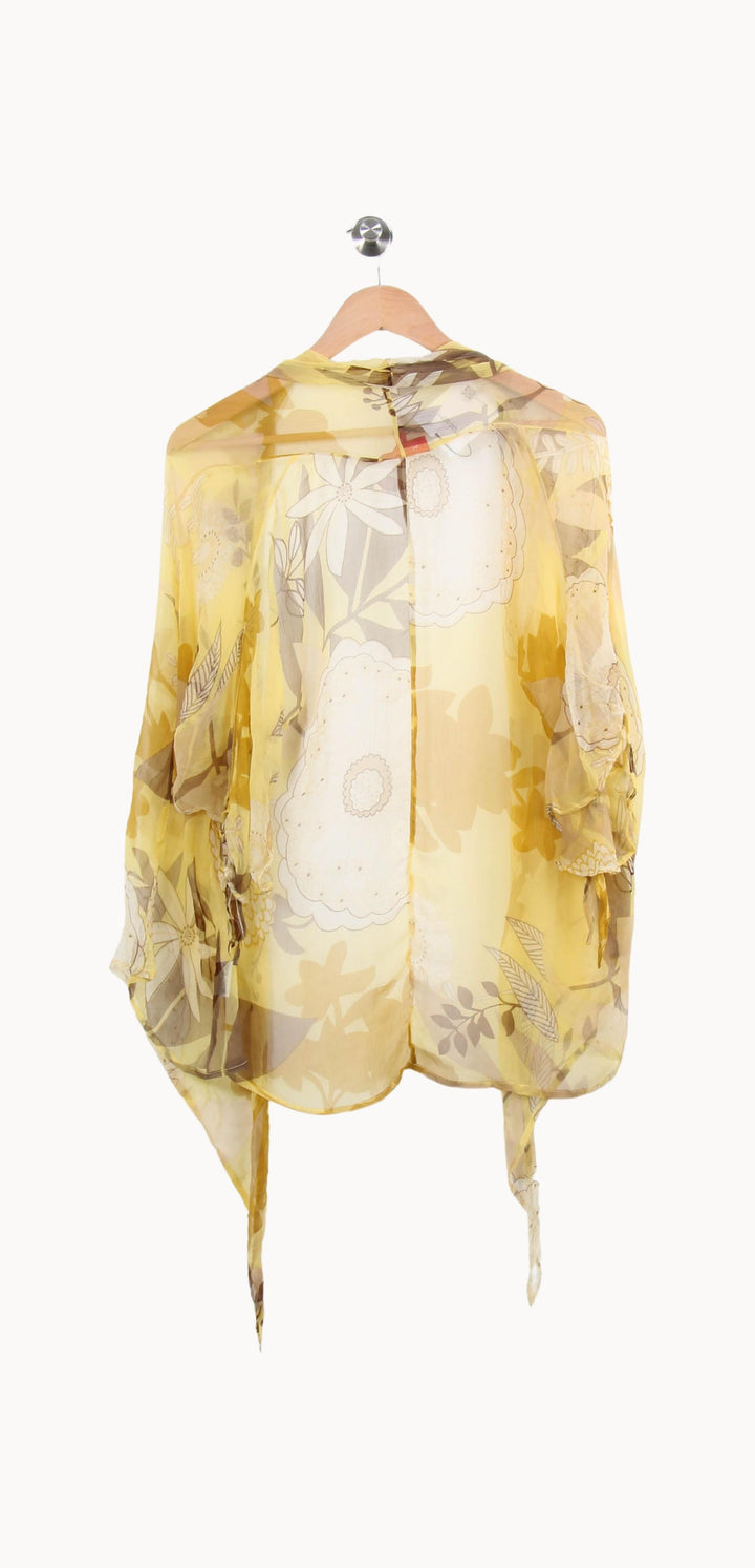 Kimono Jaune - Taille S/36 de la marque Derhy | PARAD52495 - Vendu par Paradigme - Image 4