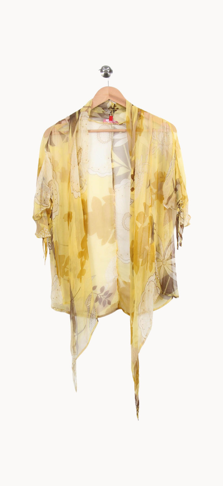 Kimono Jaune - Taille S/36 de la marque Derhy | PARAD52495 - Vendu par Paradigme - Image 2