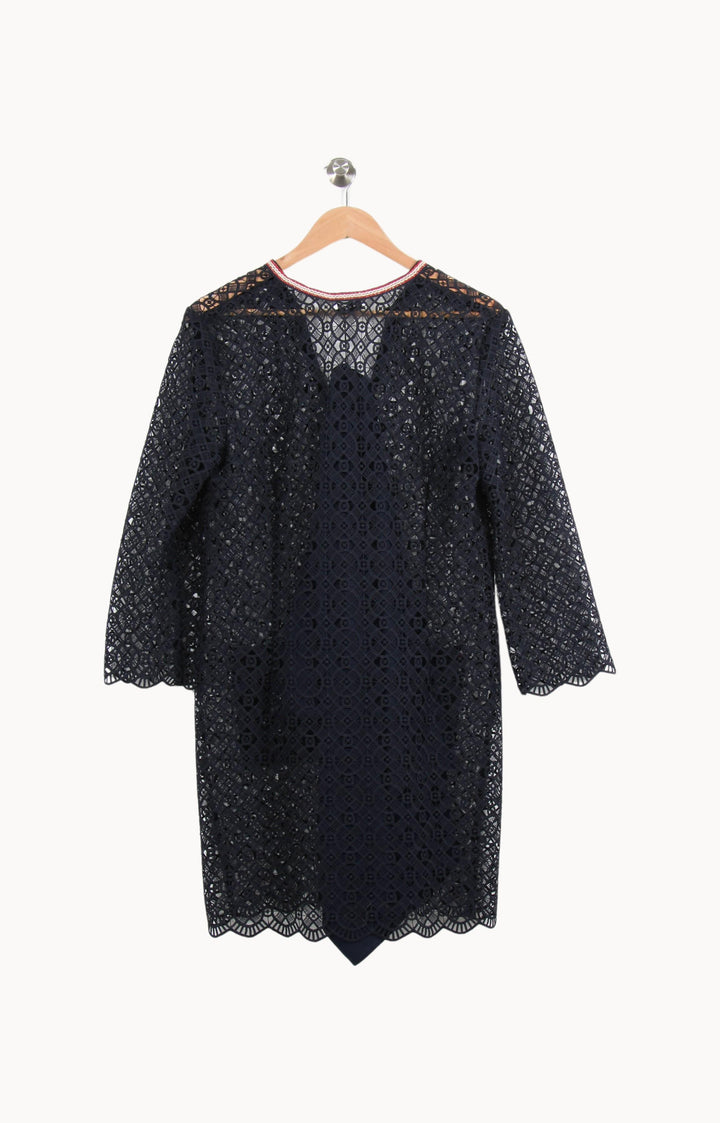 Robe Dentelle Bleue - Taille XL/42 de la marque Sandro | PARAD52498 - Vendu par Paradigme - Image 4