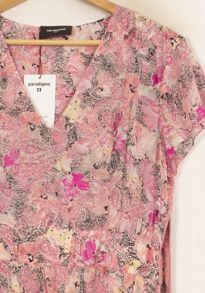 Robe Fleurie Rose - Taille L/40 de la marque The Kooples | PARAD52504 - Vendu par Paradigme - Image 3